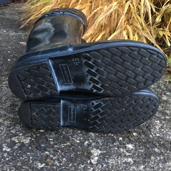 Hunter Rigley Tall Black Gloss Boots - Picture 6 of 8